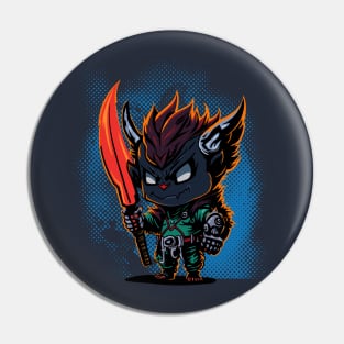 Chibi Blue Devil Pin