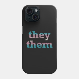 Trans Pride They Them Waves Phone Case