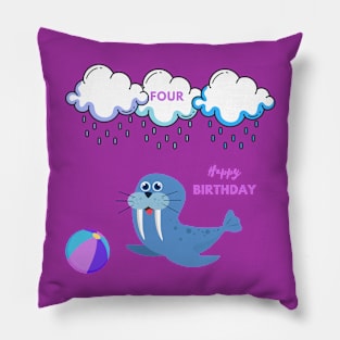 Fourth Birthday Pillow