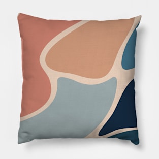 Blue pastel floral #5 Pillow