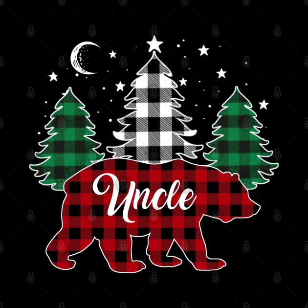 Uncle Bear Buffalo Red Plaid Matching Family Christmas by Marang