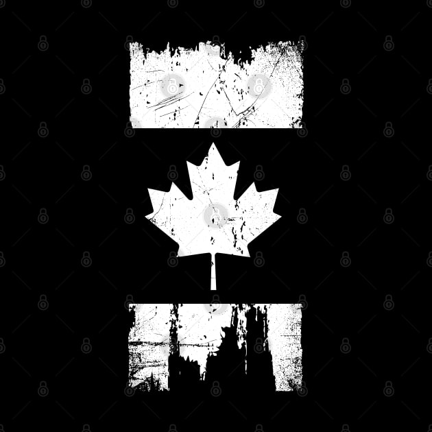 Canadian Flag - Variant - White - Distressed by Raw10