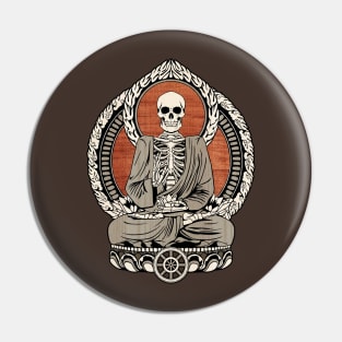 Starving Buddha Wood Grain Pin