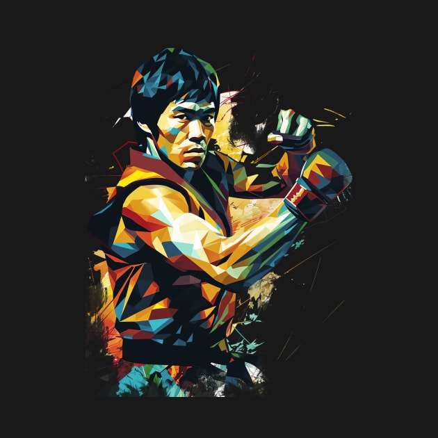 Bruce lee kung fu WPAP Art by CollSram