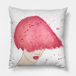 Pink hair Pillow