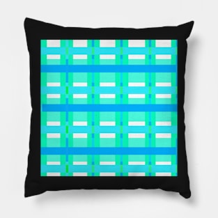 Teal Plaid Pillow