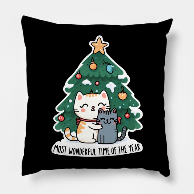 Most Wonderful Time Of The Year Pillow by Plushism