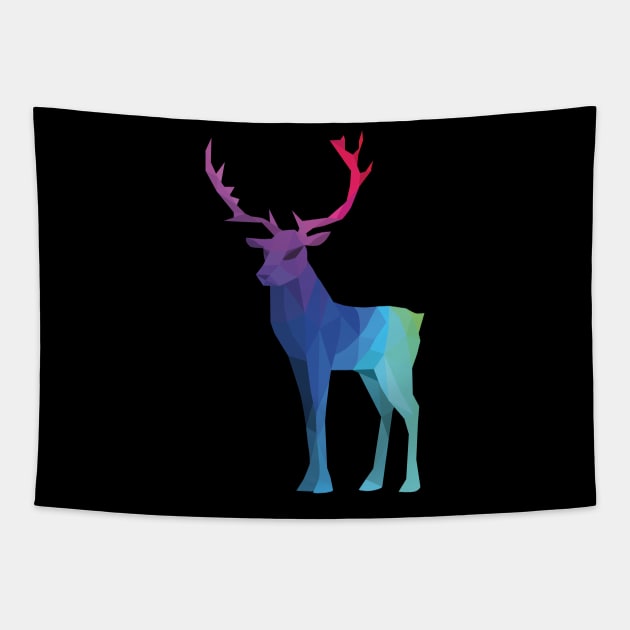 Colorful Reindeer Tapestry by shaldesign