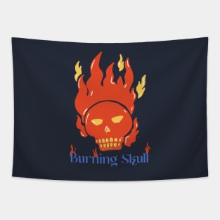 Burning Skull Tapestry