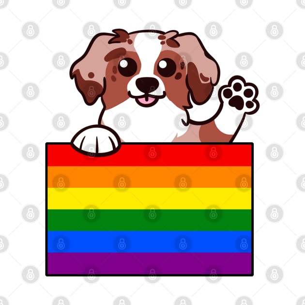 Love is Love Puppy - Red Merle Aussie v2 by LittleGreenHat