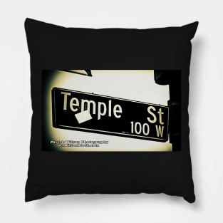 Temple Street, Los Angeles, California by Mistah Wilson Pillow