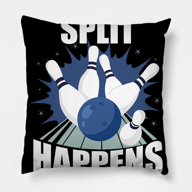 Split Happens Bowling Pillow by TK Store