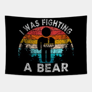 I Was Fighting A Bear Get Well Soon Broken Arm Surgery Tapestry