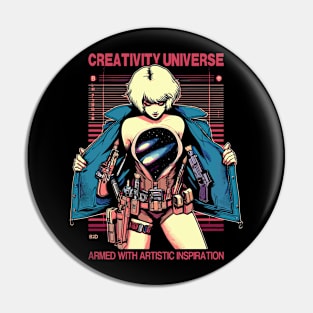 Creativity Universe, armed with artistic inspiration Pin