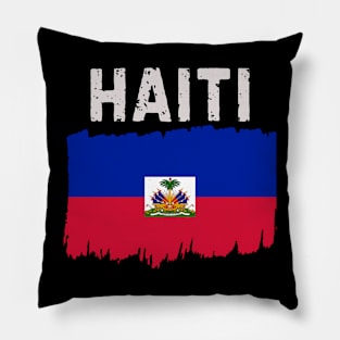 Vintage Haiti Haitians Flag Pride Gift Pillow