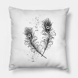 Peacock Feathers Pillow