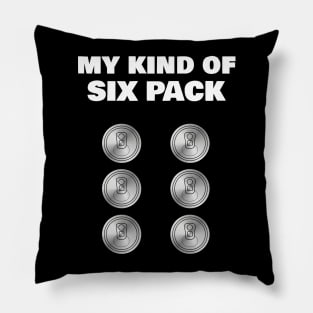 Funny Drinking 'My Kind of Six Pack' Beer Drinker Pillow