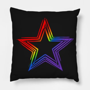 Rainbow Star Pillow