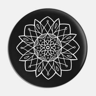 Mandala in White Pin