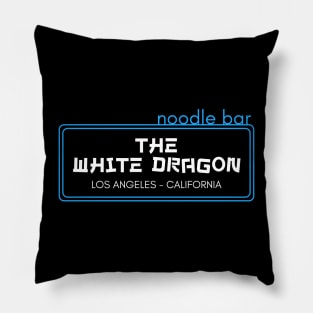 White Dragon Noodle Bar Pillow