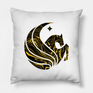 UCF Marble black and gold pegasus Pillow