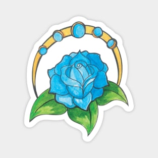 Blue rose Magnet