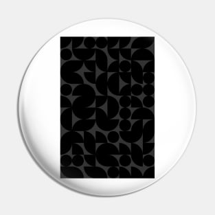 Black Colored Geometric Pattern - Shapes #7 Pin