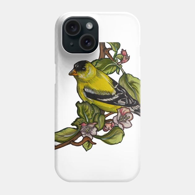 Goldfinch Phone Case by jilliandohertyart