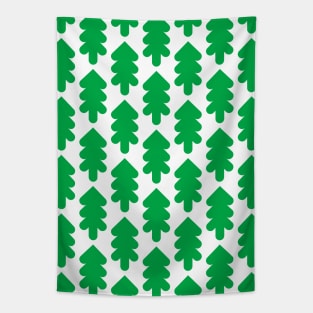 Green fir trees pattern, version one Tapestry