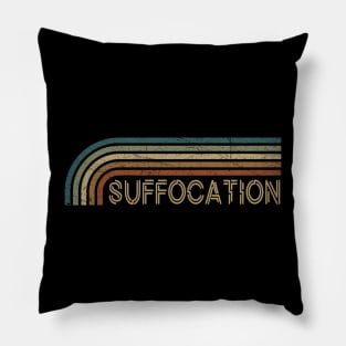 Suffocation Retro Stripes Pillow