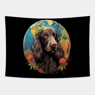 Field Spaniel Earth Day Tapestry