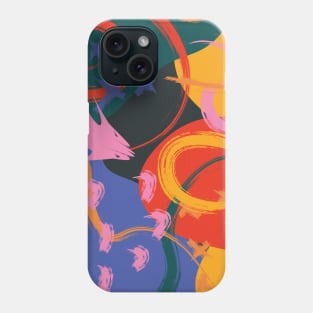 Colorful Retro Abstract Shapes 2 Phone Case