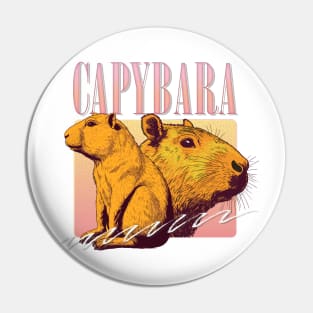 Capybara Aesthetic --- Original 90s Style Retro Design Pin