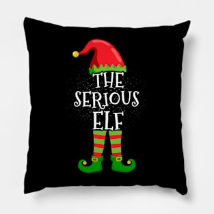 Serious Elf Family Matching Christmas Group Funny Gift Pillow