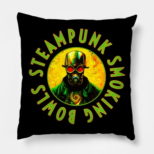 Vintage Steampunk Smoking Bowls Pillow