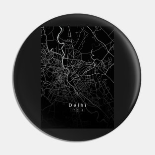 Delhi India City Map dark Pin