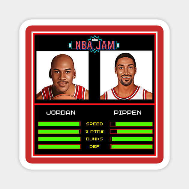 MJ & Scottie - NBA Jam Edition Magnet by M.I.M.P.