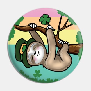 Cute Sloth St. Patrick’s Day Pin