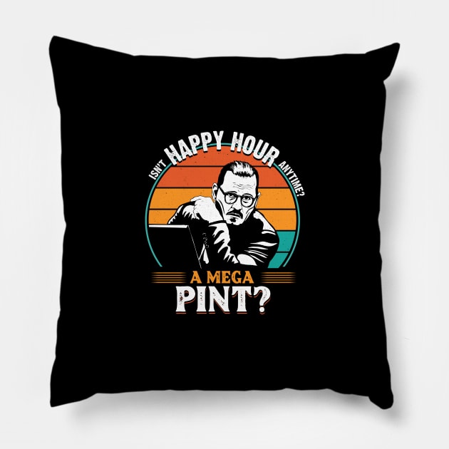 Isn't happy hour anytime? A mega pint? Pillow by ActiveNerd