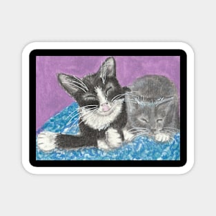 Cute kittens cat art Magnet