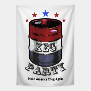 Make America Chug Again Beer Keg Party Tapestry