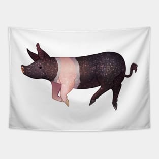 Cozy Hampshire Pig Tapestry