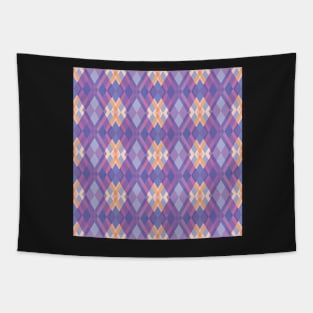 Purple and Blue Plaid Pattern Tapestry