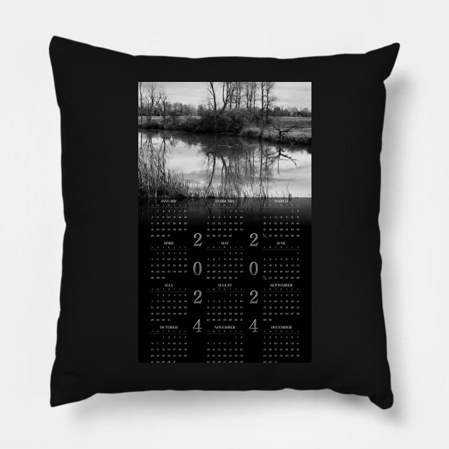 Shaver Creek • 2024 Year-at-a-glance Calendar Pillow by photoclique