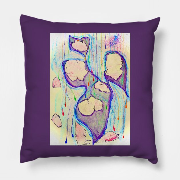 Tulip Fall Pillow by Cosmicartphlegm