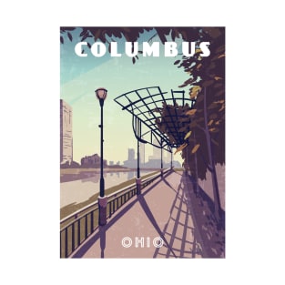 Columbus, Ohio, USA.Retro travel poster T-Shirt