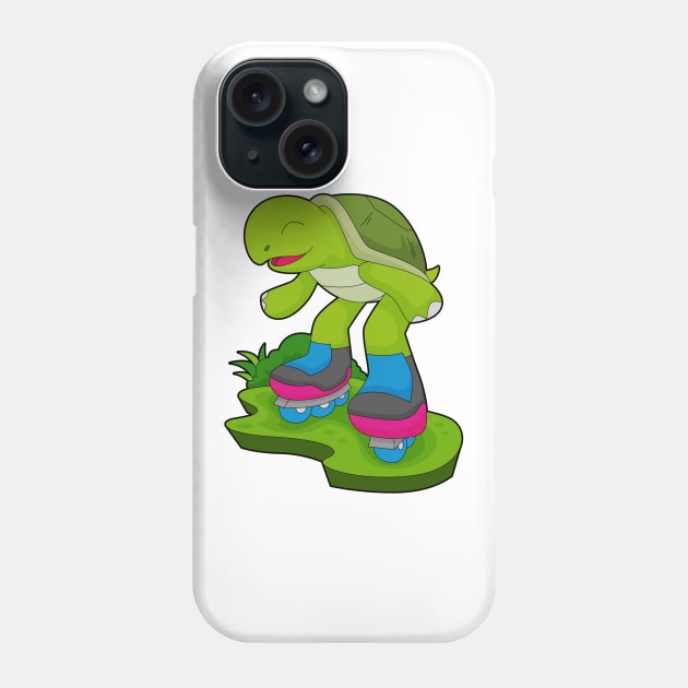 Turtle Inline skating Roller skates Phone Case by Markus Schnabel