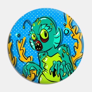 Creature From the Pop Lagoon Pin