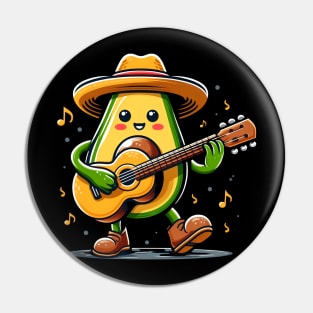 avocado playing guitar - music Pin