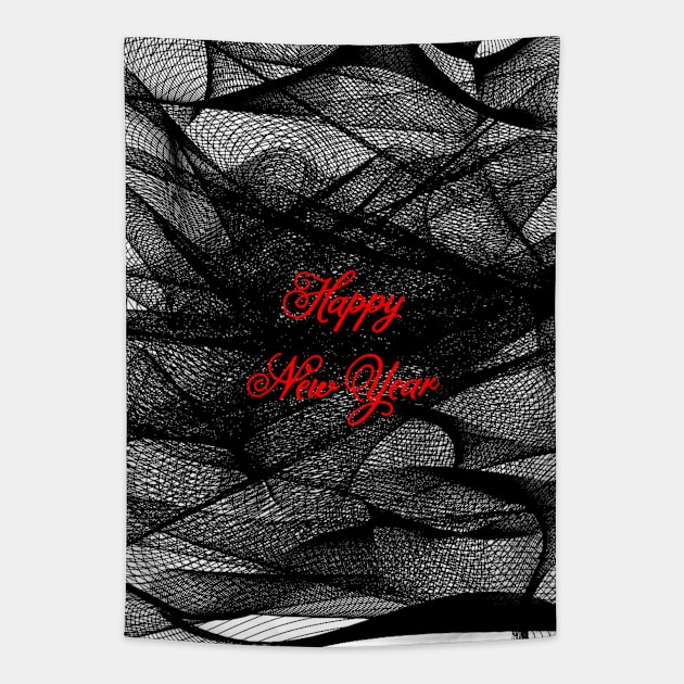 HAPPY NEW YEAR Tapestry by MAYRAREINART